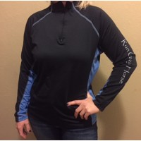 RCH Women's 1/4 Zip Pullover- Black and Blue